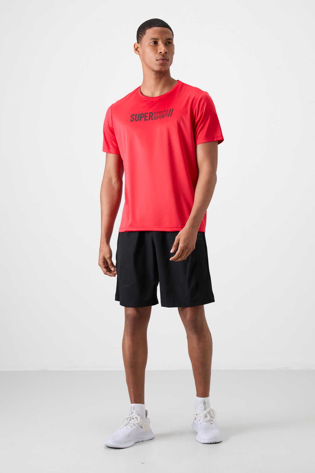 Tommylife Wholesale Crew Neck Standard Fit Active Sports Men's T-Shirt 88385 Black