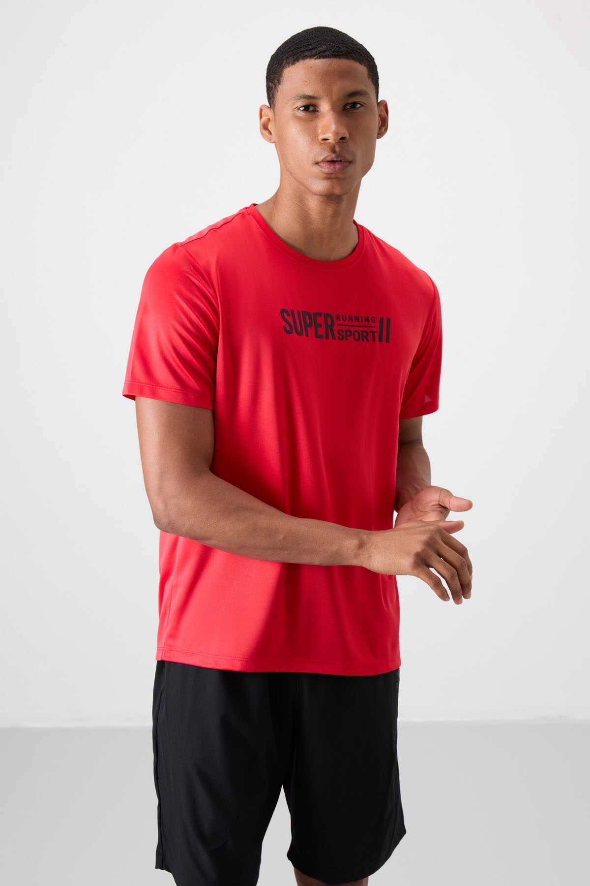Tommylife Wholesale Crew Neck Standard Fit Active Sports Men's T-Shirt 88385 Black