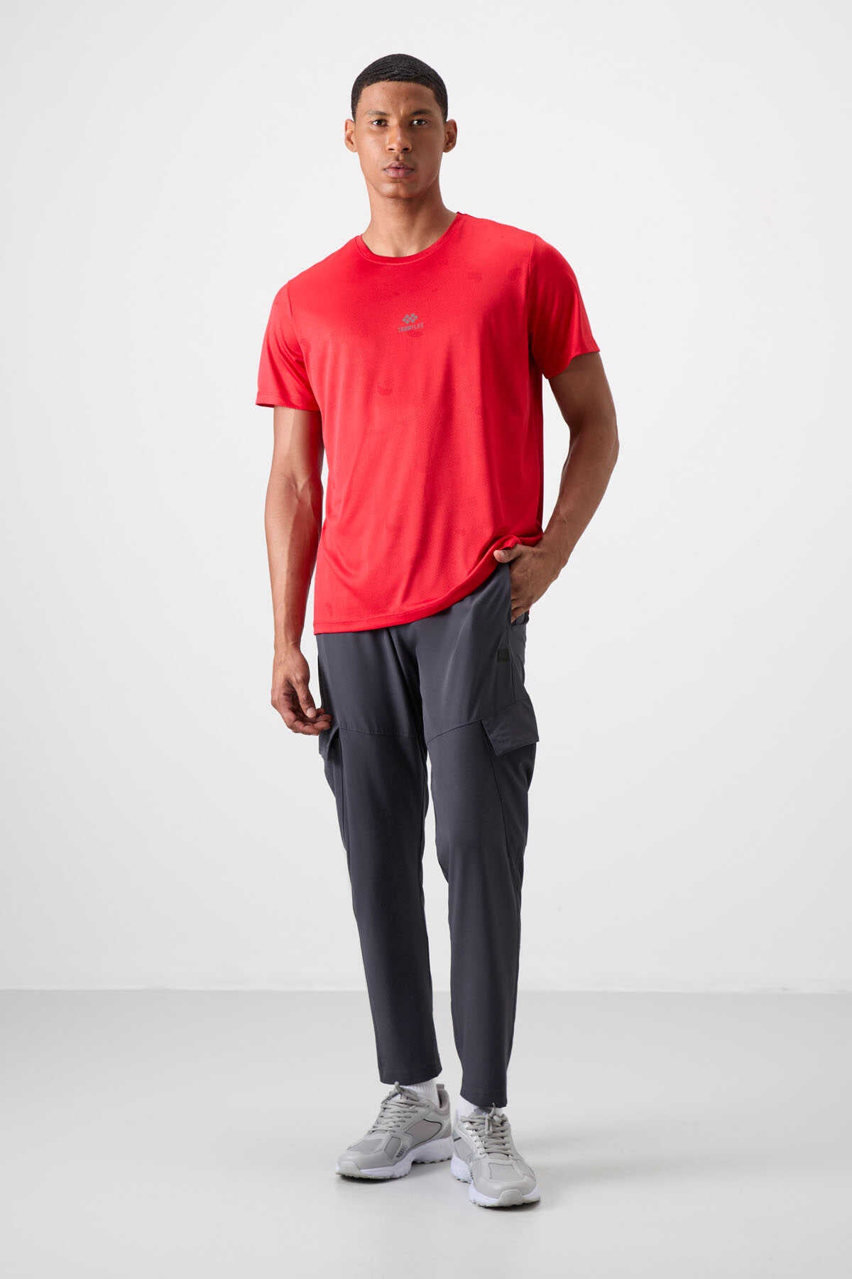 Tommylife Toptan O Yaka Standart Kalıp Aktif Spor Erkek T-Shirt 88397 Siyah