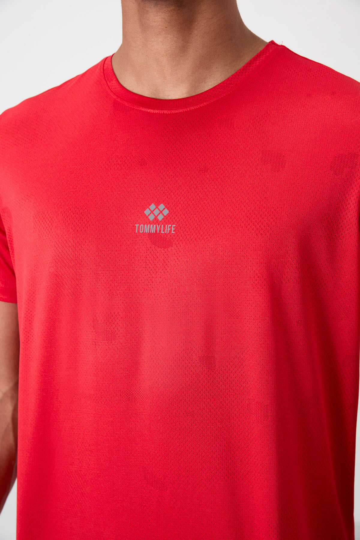Tommylife Toptan O Yaka Standart Kalıp Aktif Spor Erkek T-Shirt 88397 Siyah