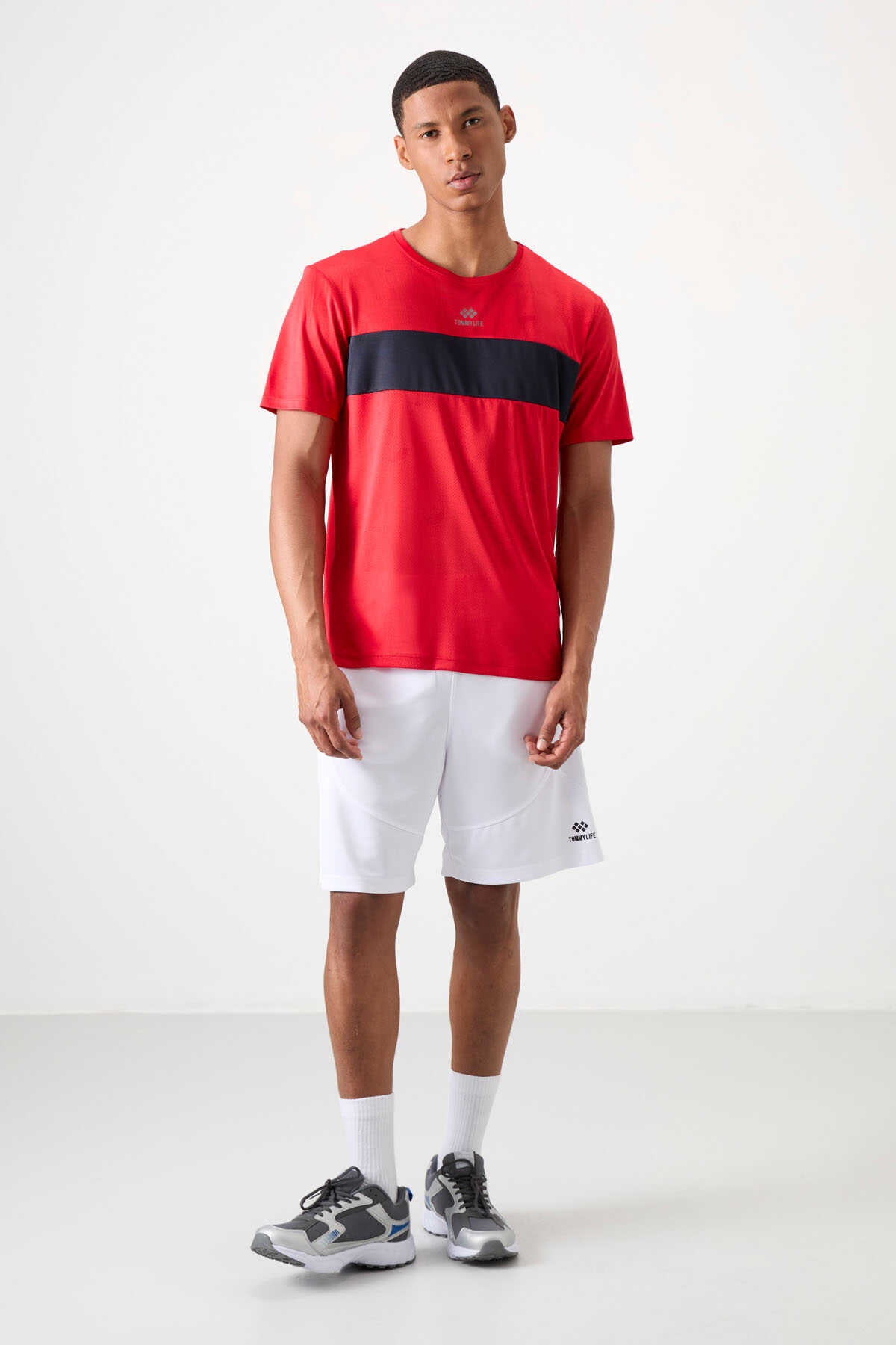 Tommylife Toptan O Yaka Standart Kalıp Aktif Spor Erkek T-Shirt 88398 Siyah