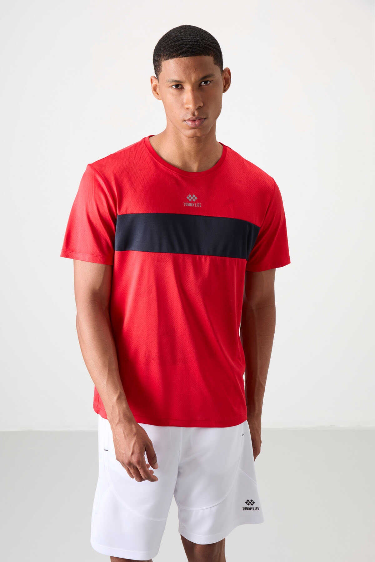 Tommylife Toptan O Yaka Standart Kalıp Aktif Spor Erkek T-Shirt 88398 Siyah