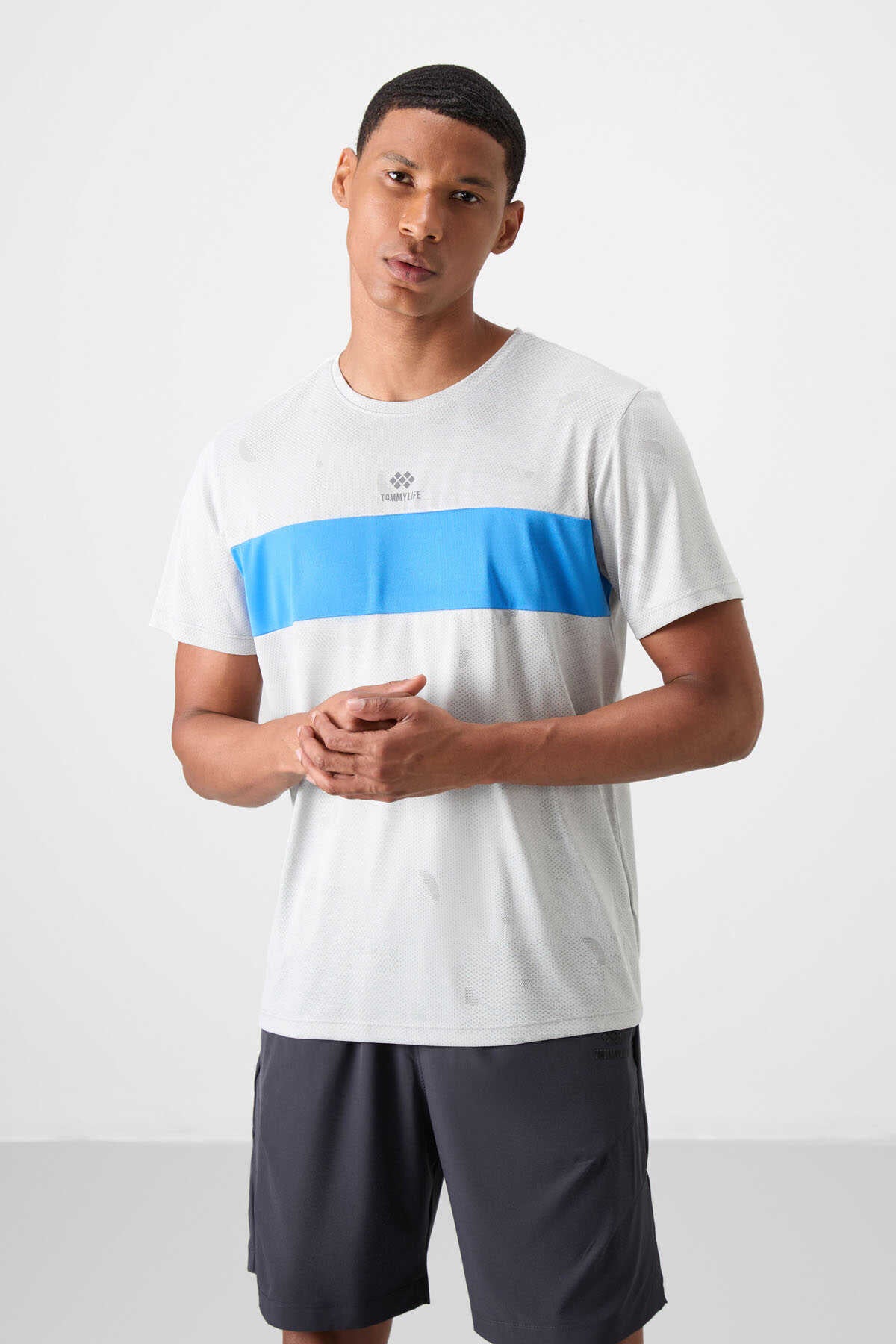 Tommylife Toptan O Yaka Standart Kalıp Aktif Spor Erkek T-Shirt 88398 Siyah