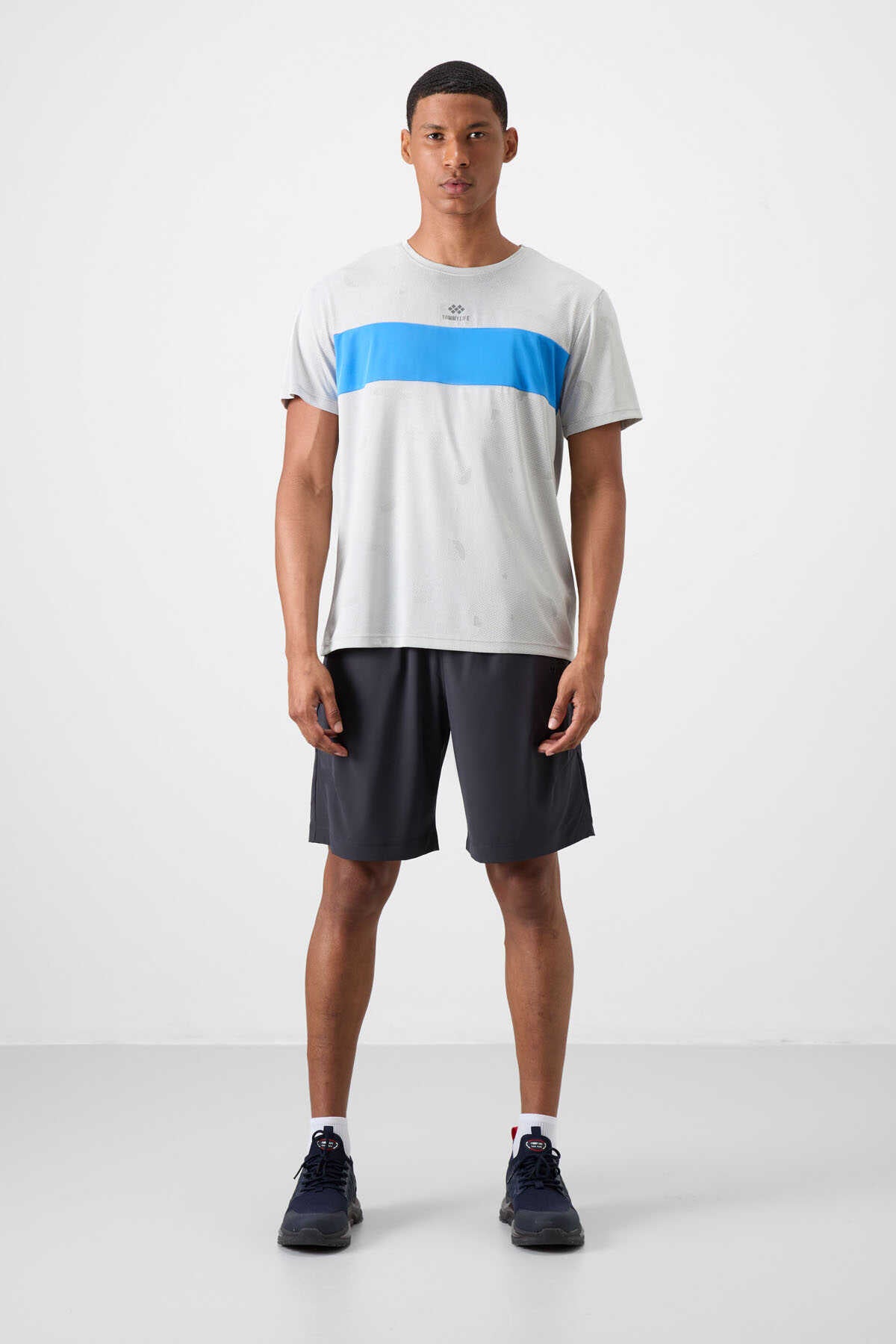 Tommylife Toptan O Yaka Standart Kalıp Aktif Spor Erkek T-Shirt 88398 Siyah