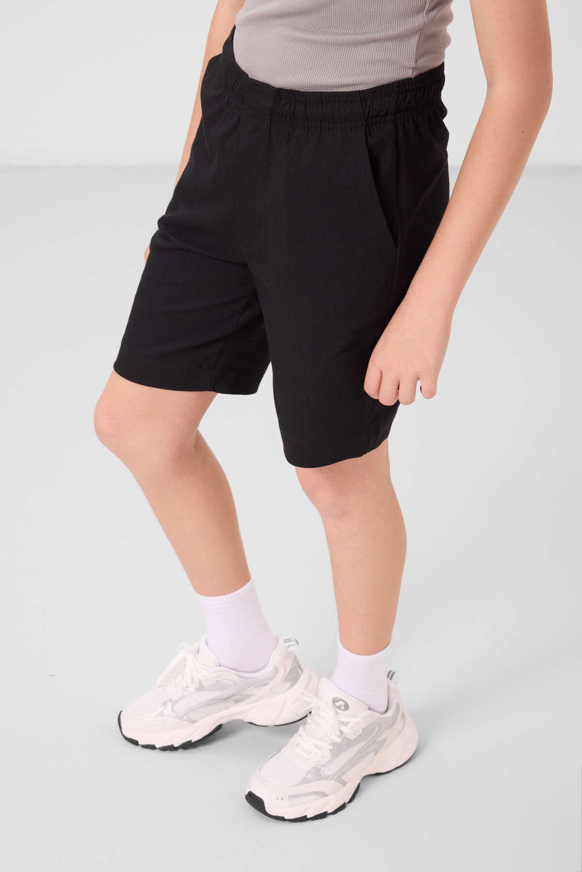 Tommylife Wholesale Cotton Oversize Fit Woven Lightly Stretchy Chino Boys' Shorts Set 11278 Navy Blue-Stone