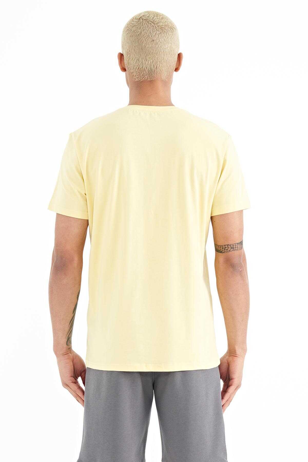 Tommylife Toptan Peter O Yaka Standart Kalıp Baskılı Erkek T-Shirt 88204 Siyah