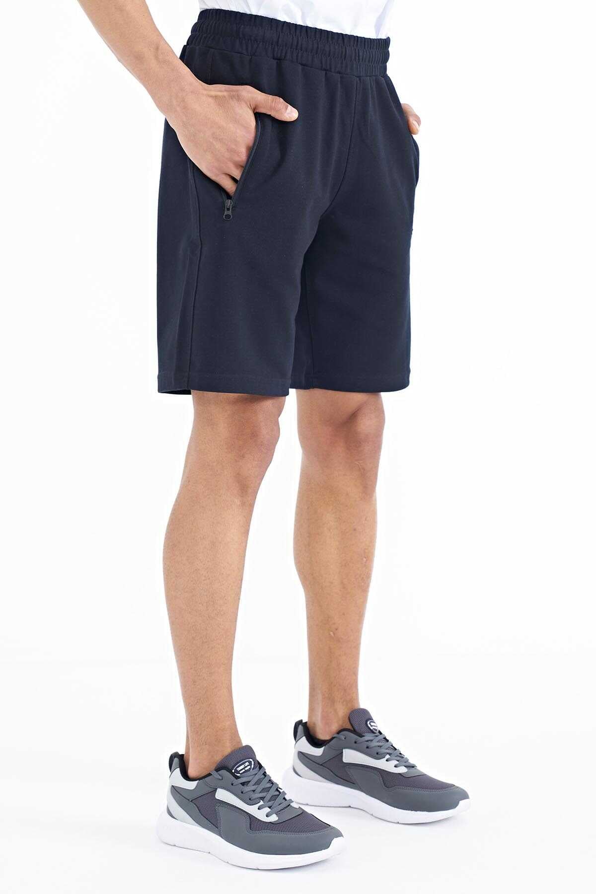 Tommylife Wholesale Ryan Standard Fit Basic Men's Shorts 81239 Navy Blue