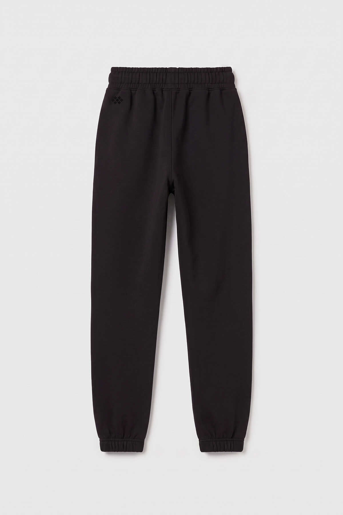 Tommylife Toptan Siyah Standart Fit Basic Kız Çocuk Eşofman Alt - 75194