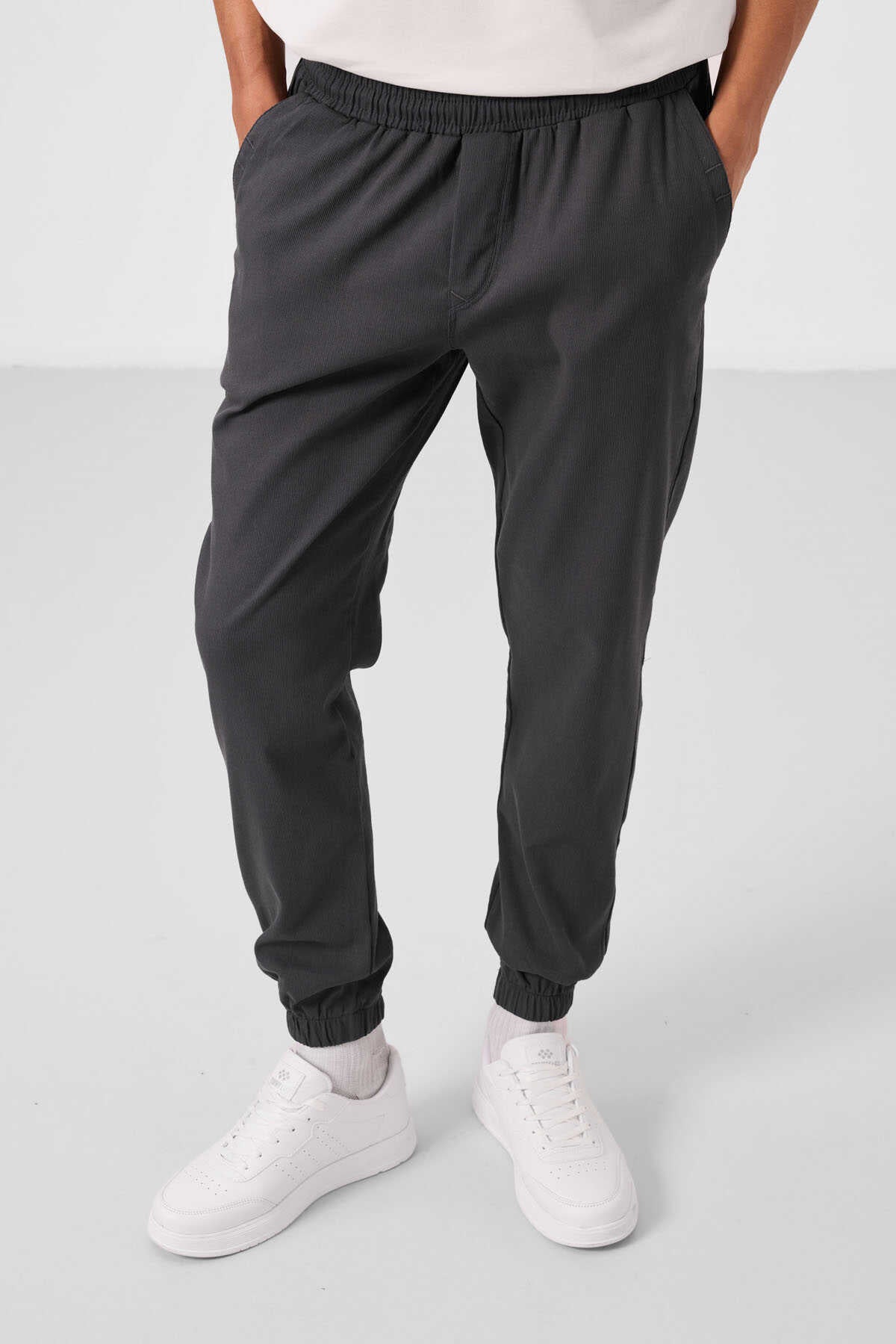 Tommylife Toptan Standart Fit Dokuma Hafif Esnek Chino Erkek Pantolon 82176 Siyah
