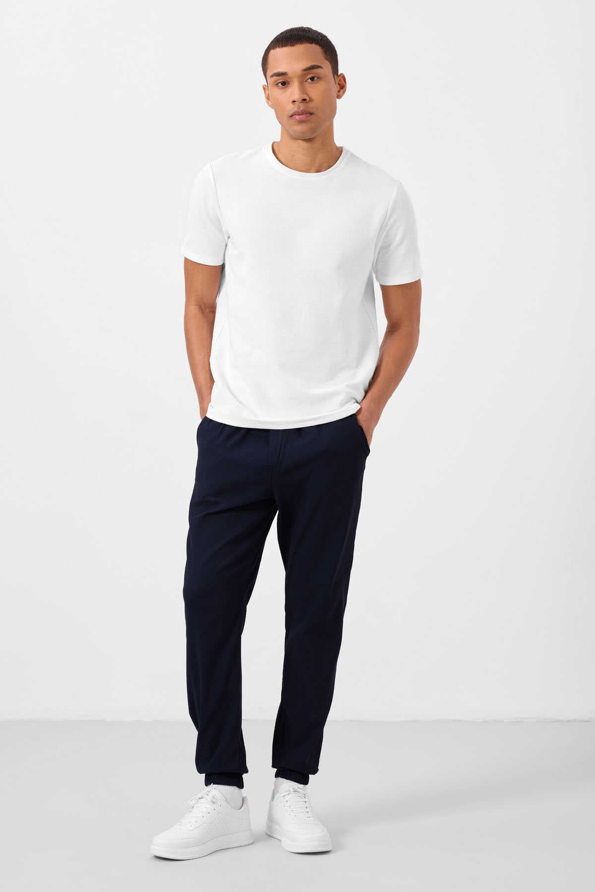 Tommylife Toptan Standart Fit Dokuma Hafif Esnek Chino Erkek Pantolon 82176 Siyah