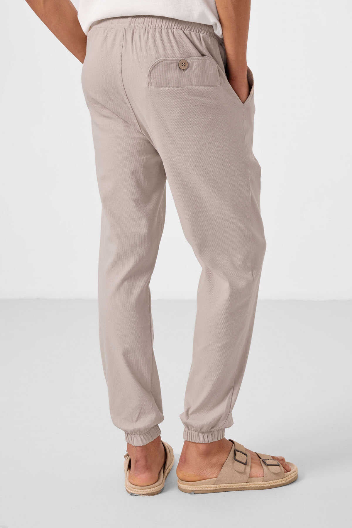 Tommylife Toptan Standart Fit Dokuma Hafif Esnek Chino Erkek Pantolon 82176 Siyah