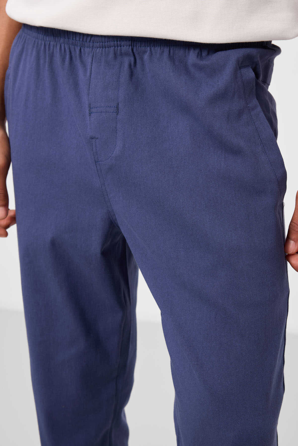 Tommylife Wholesale Standard Fit Woven Lightweight Stretchy Chino Men's Trousers 82179 Royal Blue
