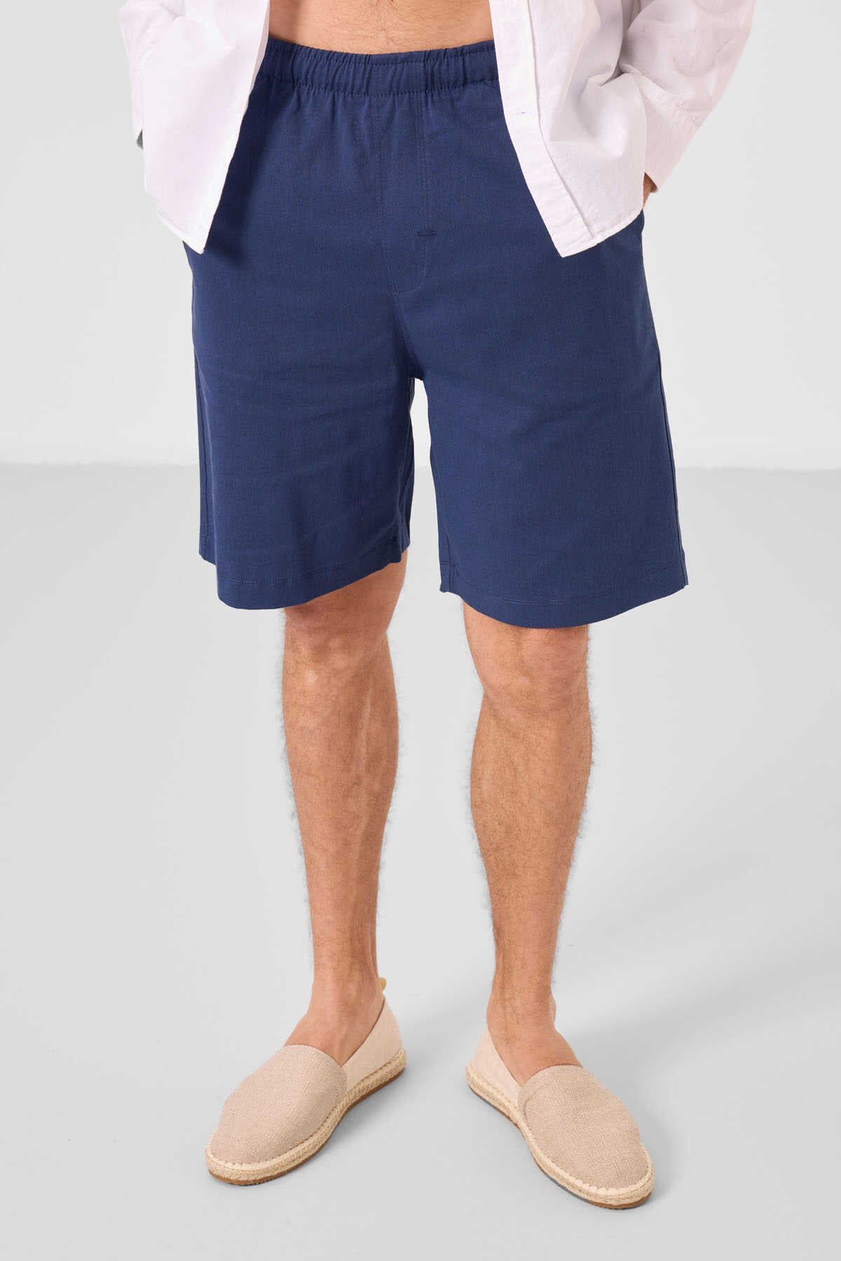 Tommylife Toptan Standart Fit Dokuma Hafif Esnek Chino Erkek Şort 81291 Parlament