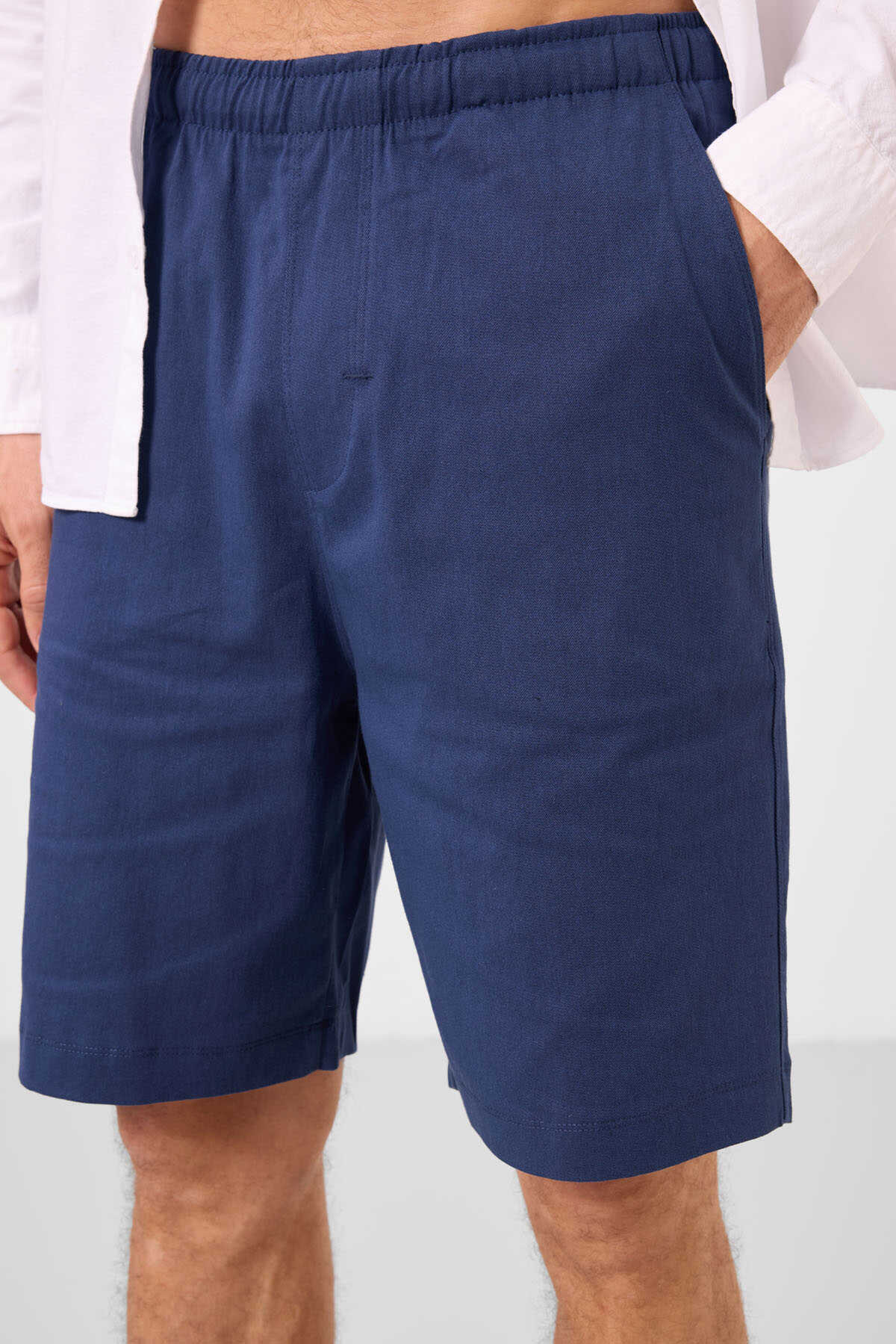 Tommylife Toptan Standart Fit Dokuma Hafif Esnek Chino Erkek Şort 81291 Parlament