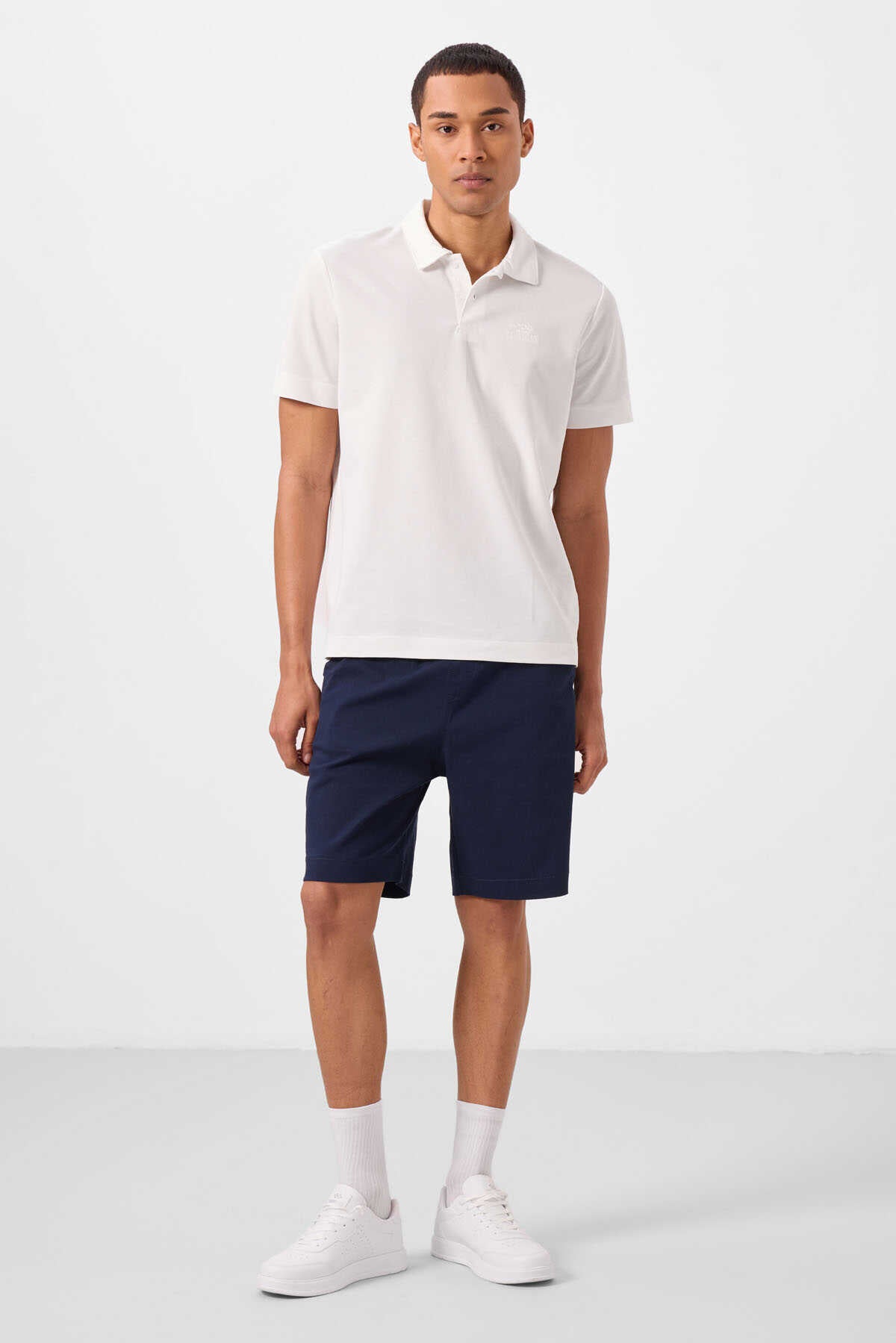 Tommylife Wholesale Standard Fit Woven Lightweight Stretchy Chino Men's Shorts 81293 Black