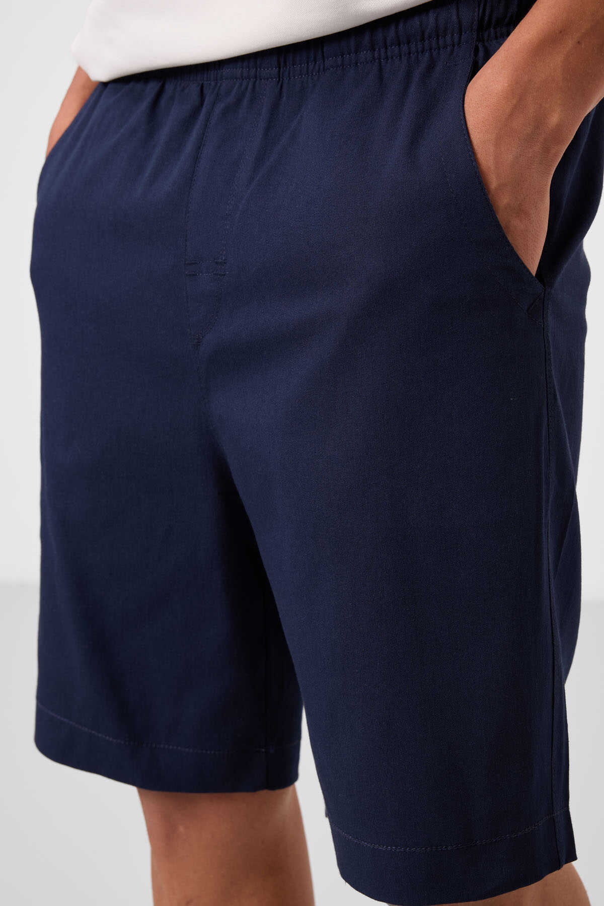 Tommylife Wholesale Standard Fit Woven Lightweight Stretchy Chino Men's Shorts 81293 Black