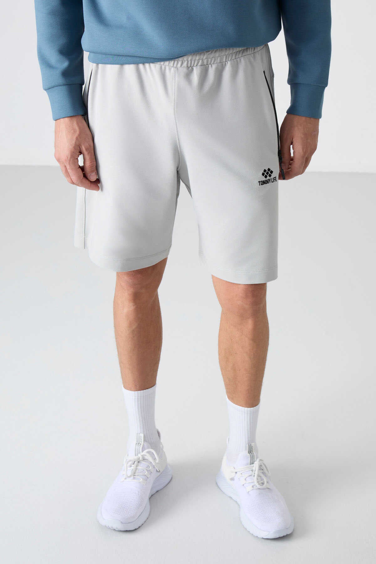 Tommylife Wholesale Standard Fit Basic Men's Shorts 81136 Stone