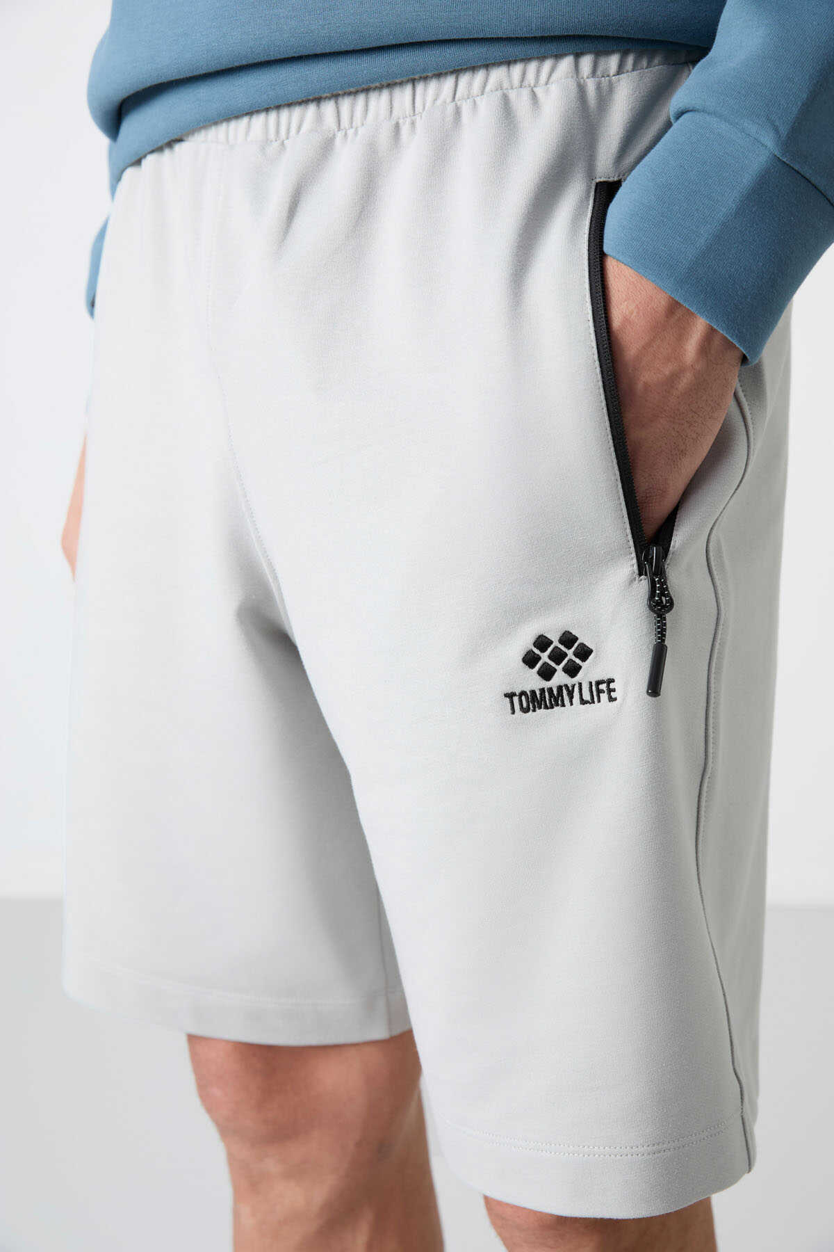 Tommylife Wholesale Standard Fit Basic Men's Shorts 81136 Stone