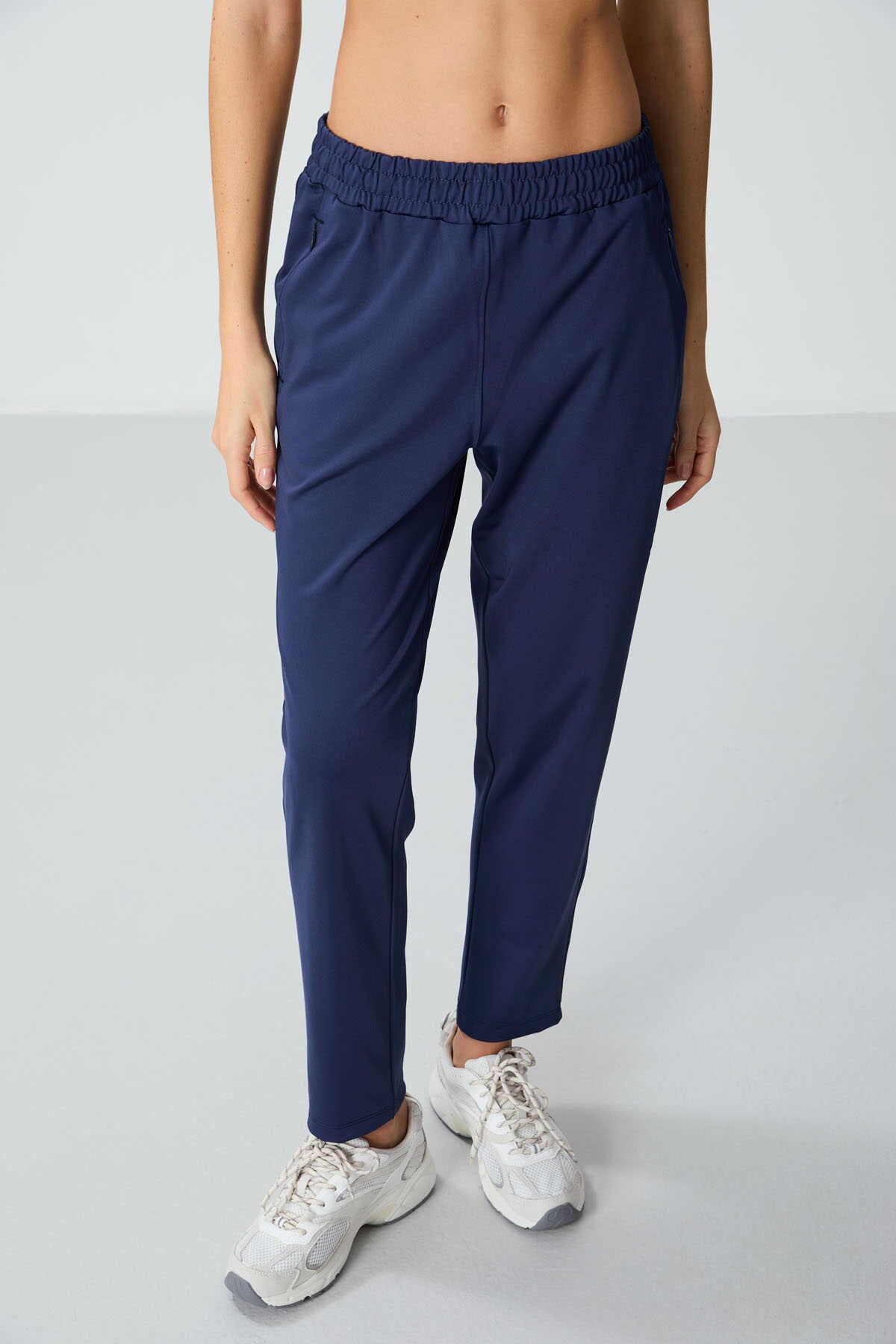 Tommylife Wholesale Standard Fit Hooded Women's Tracksuit 95306 Indigo