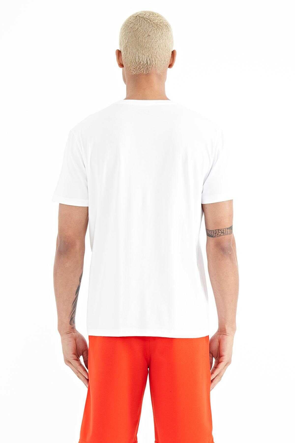 Tommylife Wholesale Tyler Crew Neck Standard Fit Printed Men's T-Shirt 88227 White