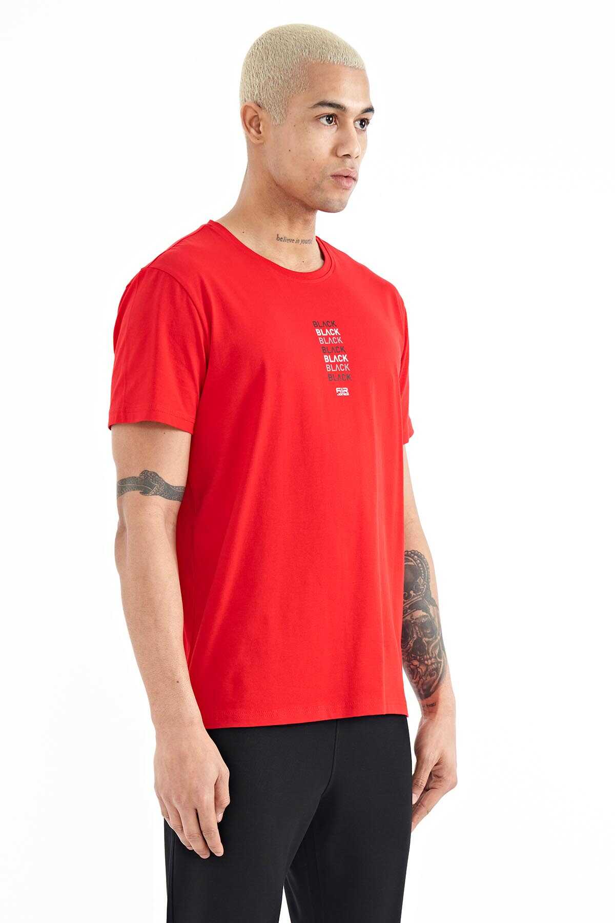 Tommylife Wholesale Tyler Crew Neck Standard Fit Printed Men's T-Shirt 88227 White
