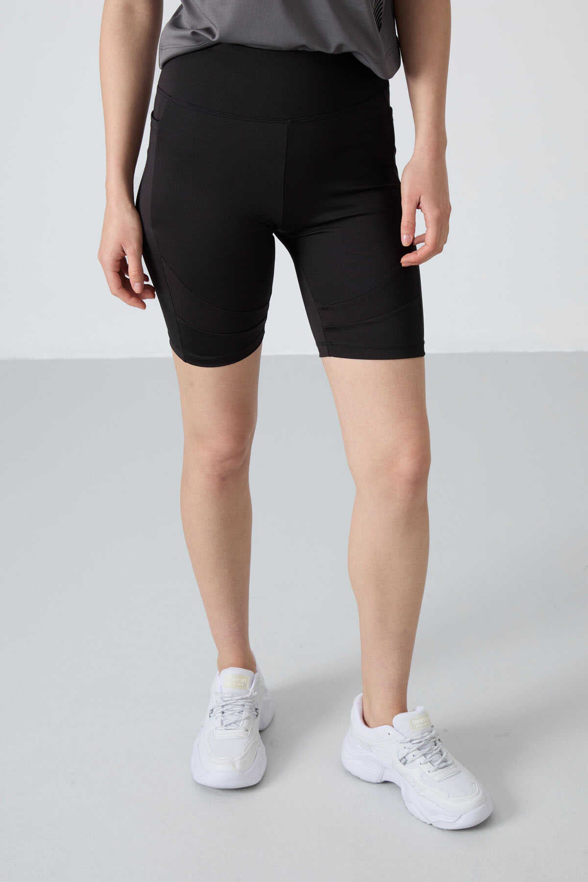 Tommylife Wholesale High Waist Biker Women's Leggings 91012 Black