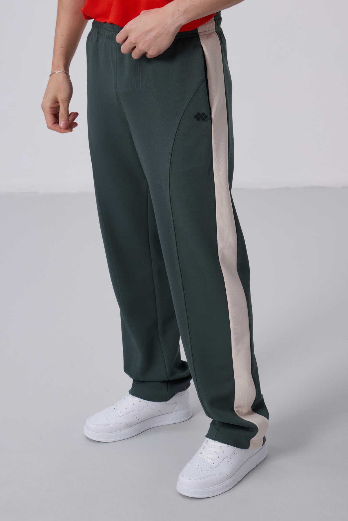 Tommylife Wholesale Textured Surface Standard Fit Palazzo Men's Trousers 82171 Black