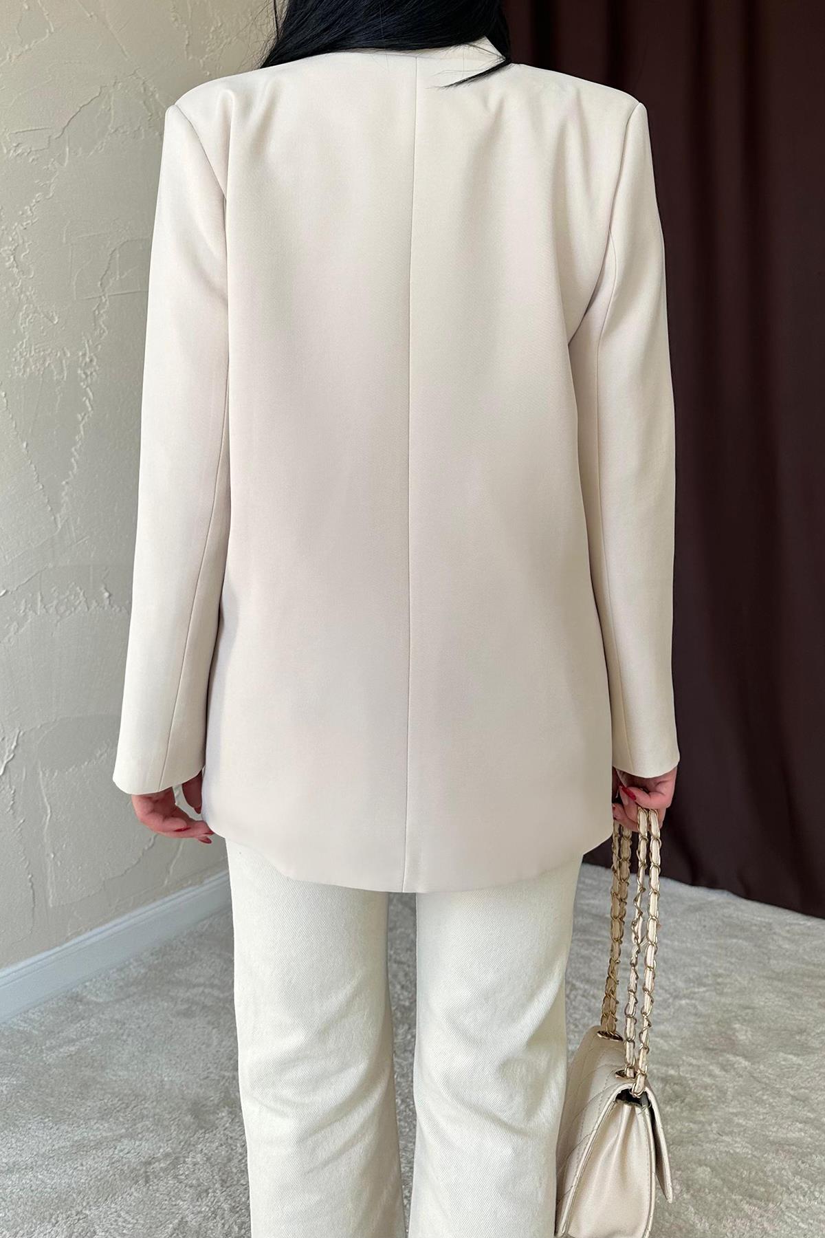Toptan Bej Blazer Ceket