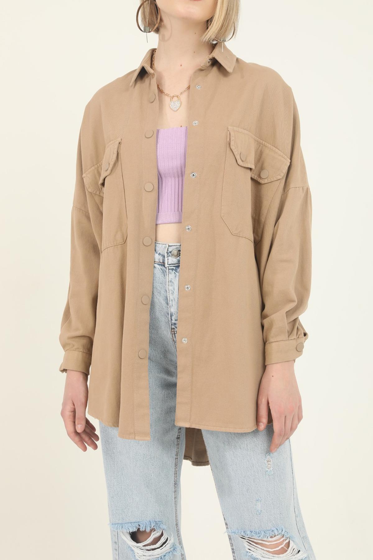 Toptan Camel Cepli Gömlek