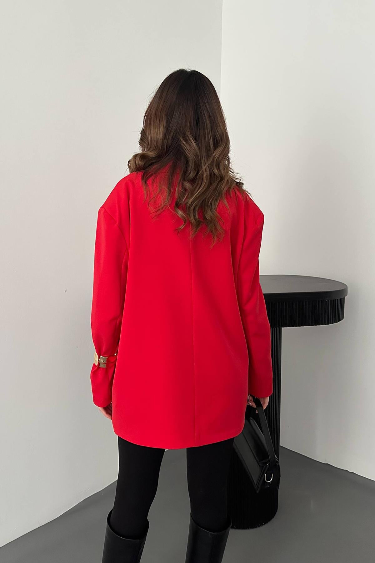 Kırmızı Oversize Ceket