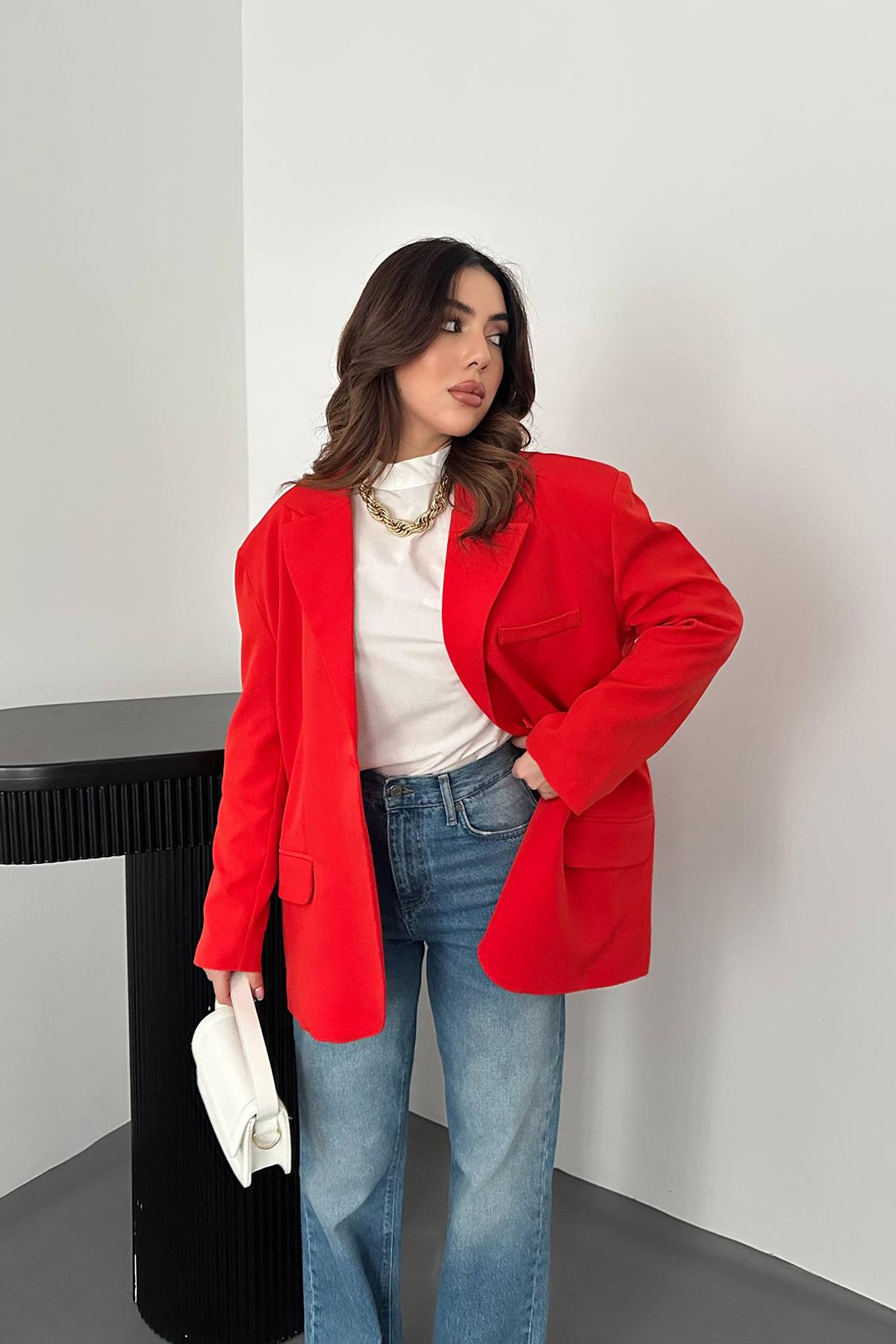 Toptan Koral Baba Ceket Koral M