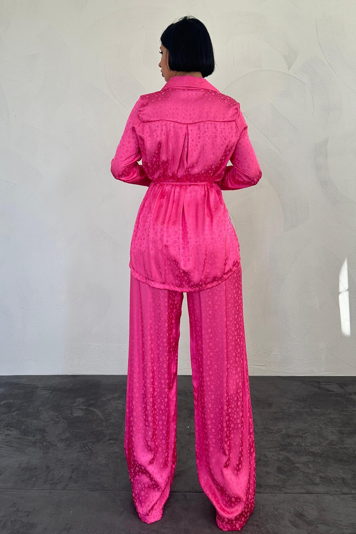 Toptan Pembe Jakarlı Biye Takım