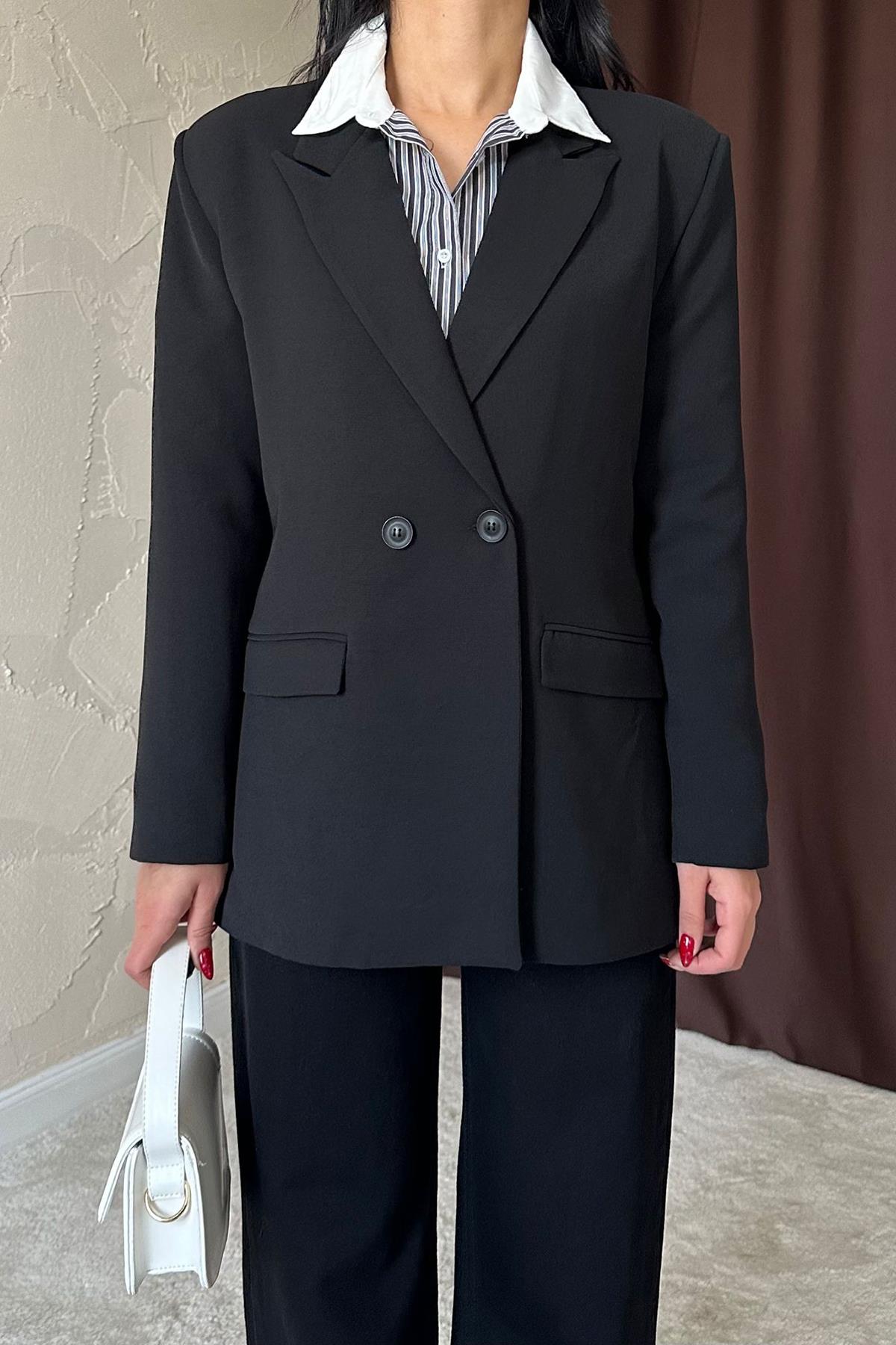 Toptan Siyah Blazer Ceket