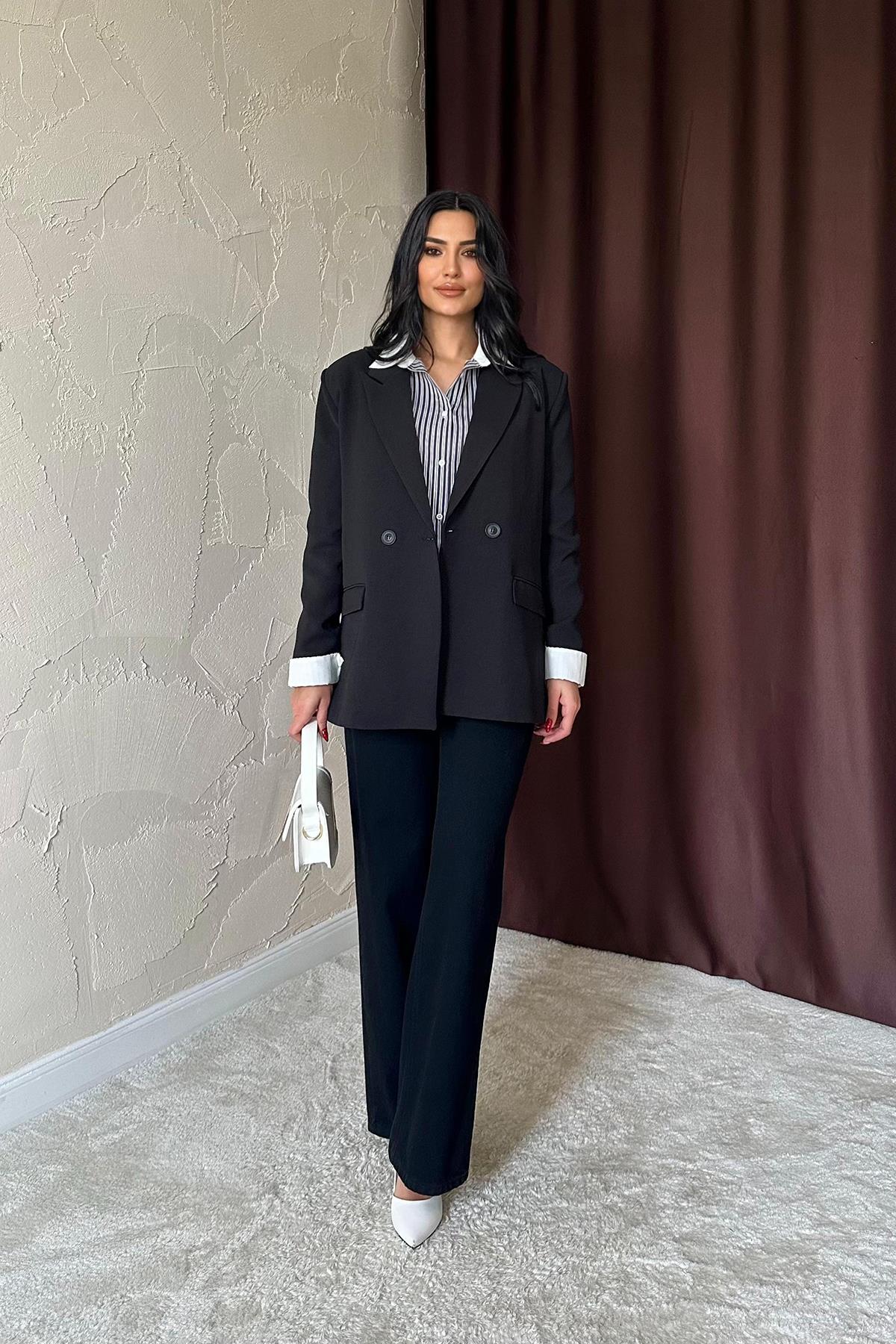 Toptan Siyah Blazer Ceket