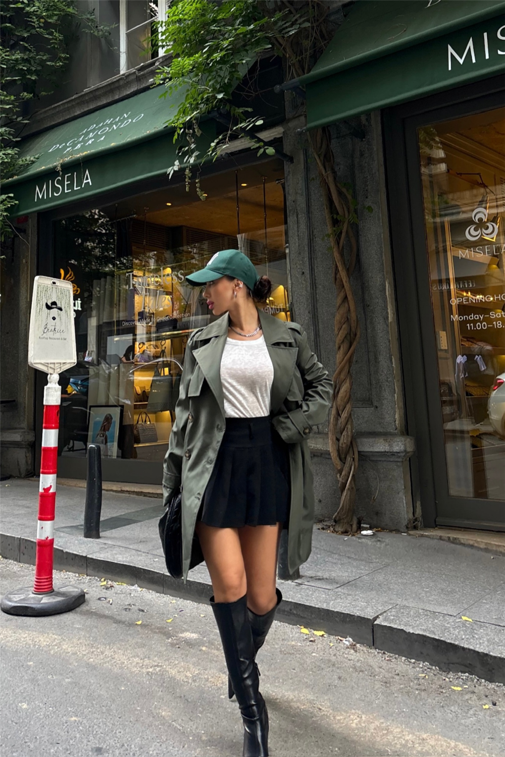 TRENCH KISA ŞANEL BOY - Haki