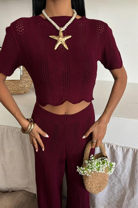 Triko Bluz Pantolon İkili Takım 10084-025