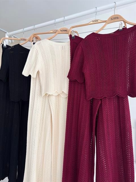 Triko Bluz Pantolon İkili Takım 10084-025