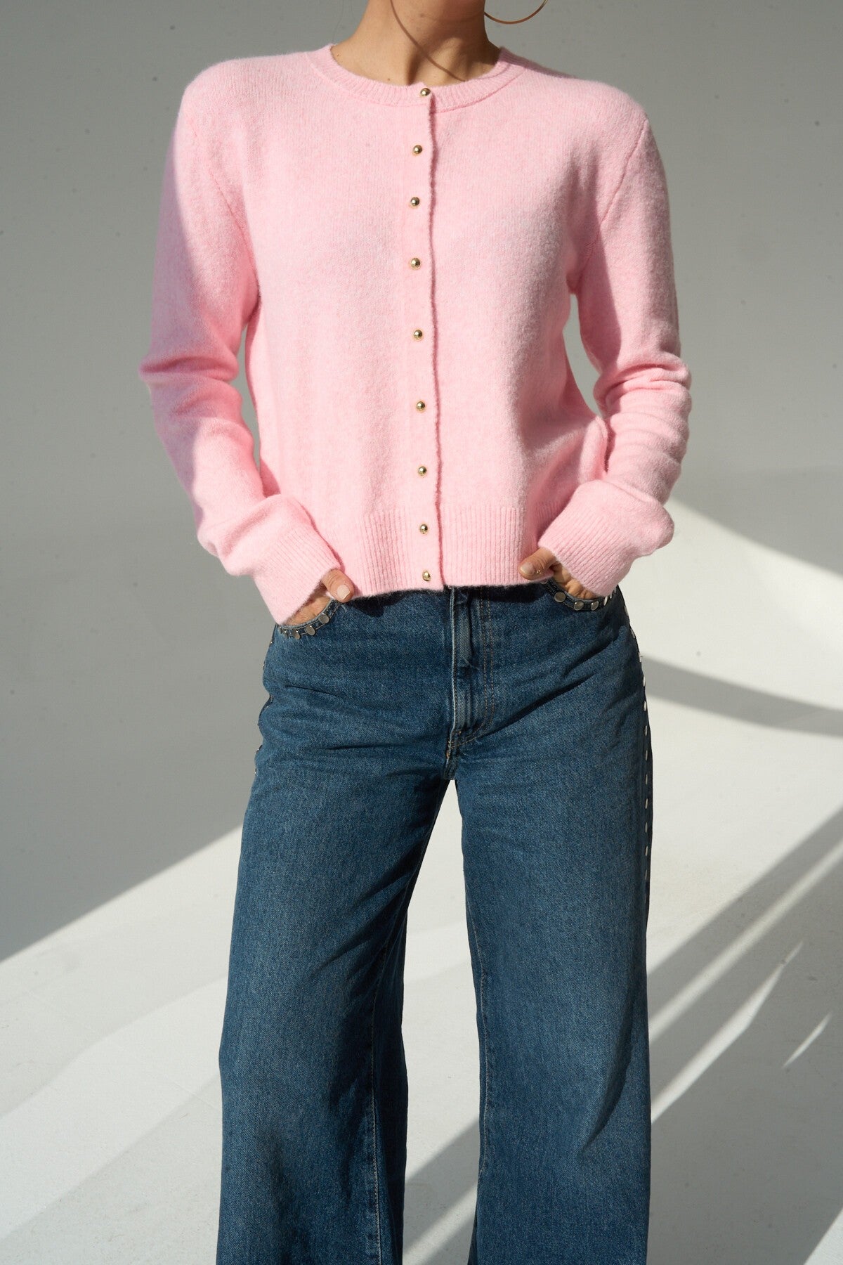 Pink Knit Cardigan