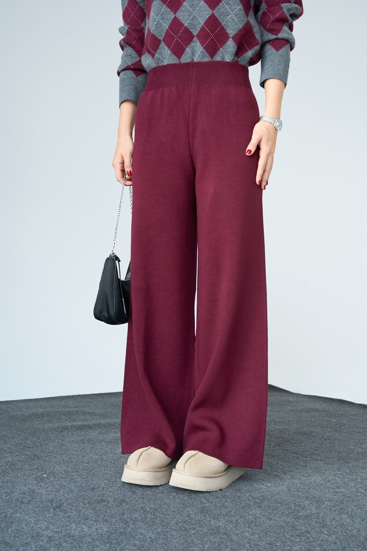 Bordo Triko Pantolon