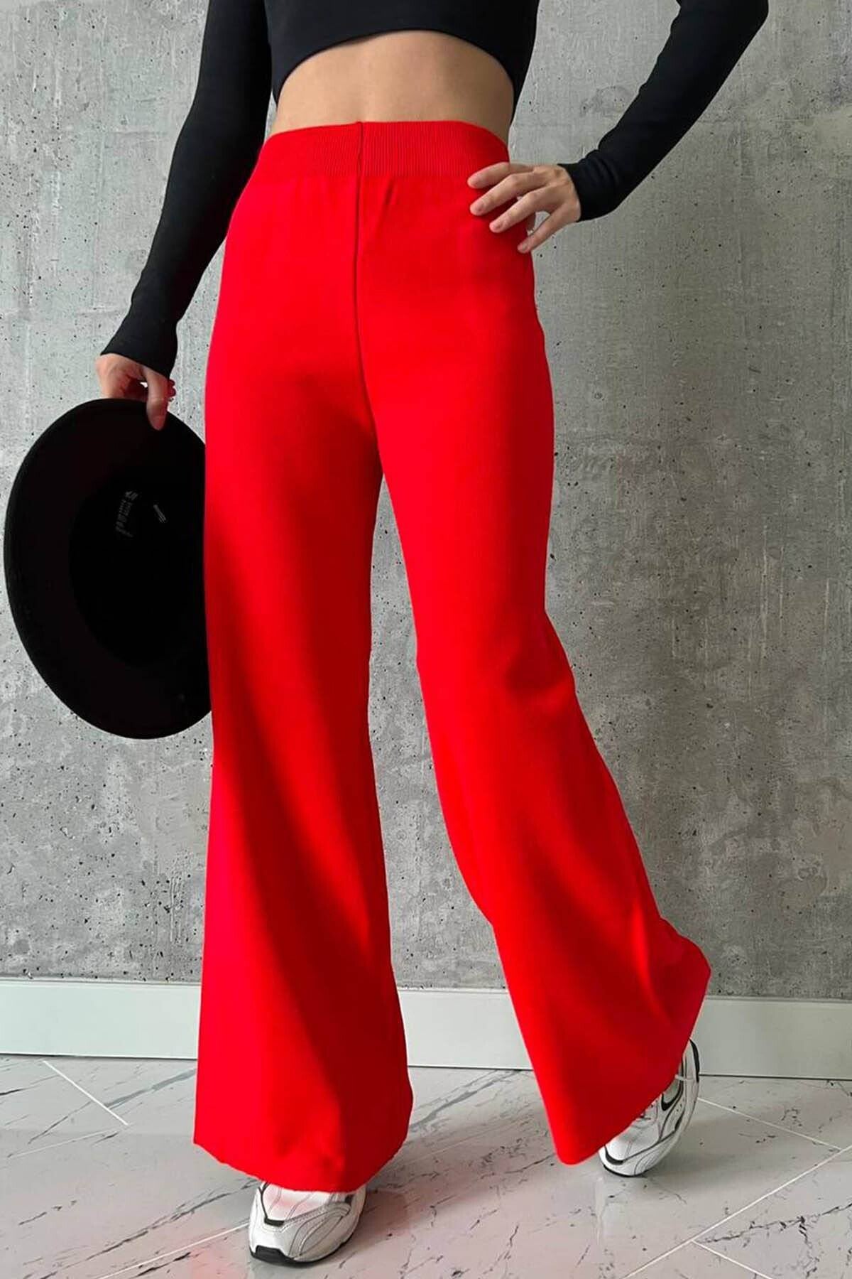 Red Knit Pants