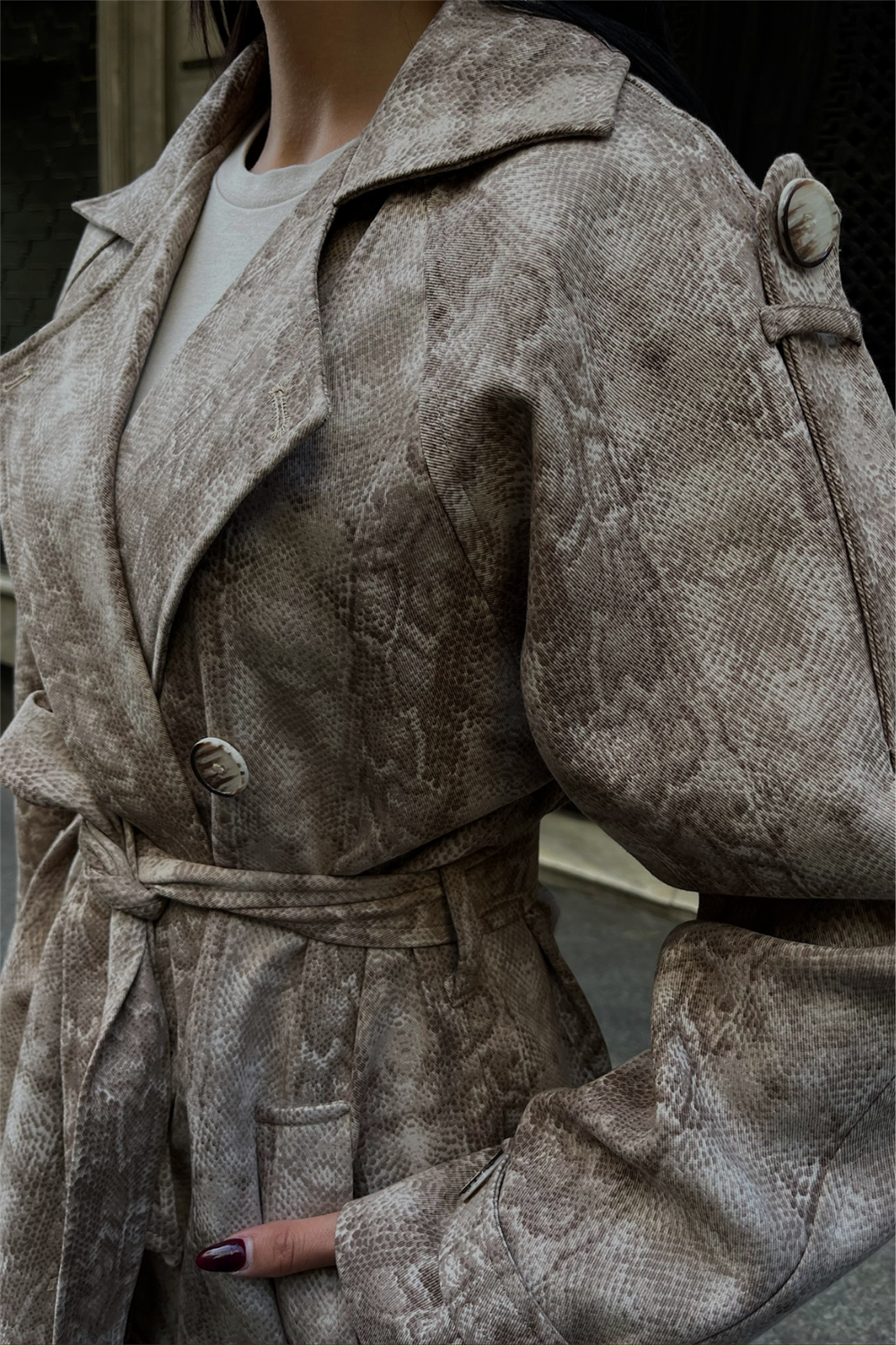 YILAN DESEN TRENCH - Bej
