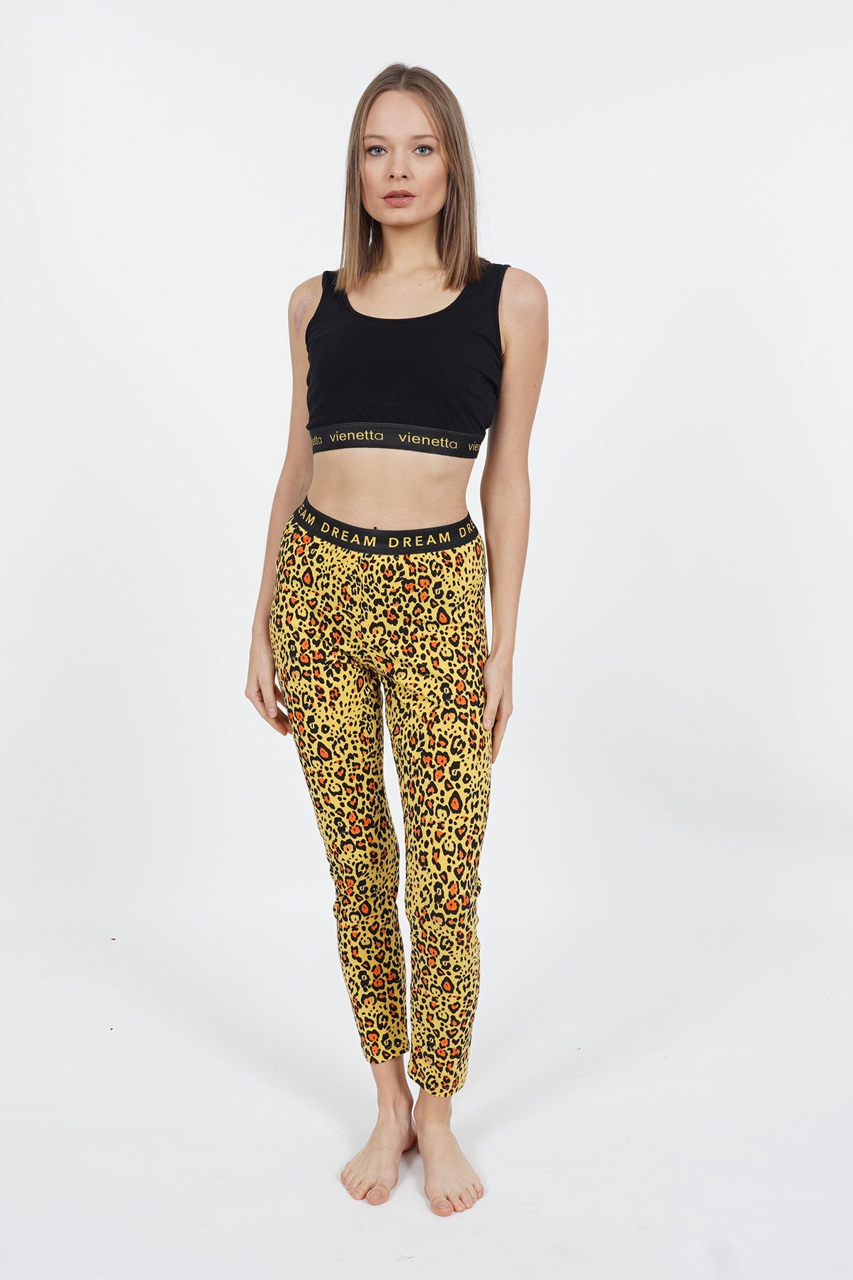 KADIN LYC SUPREM ATLET LASTIKLI KISA PACALI PIJAMA TAKIM - BLACK