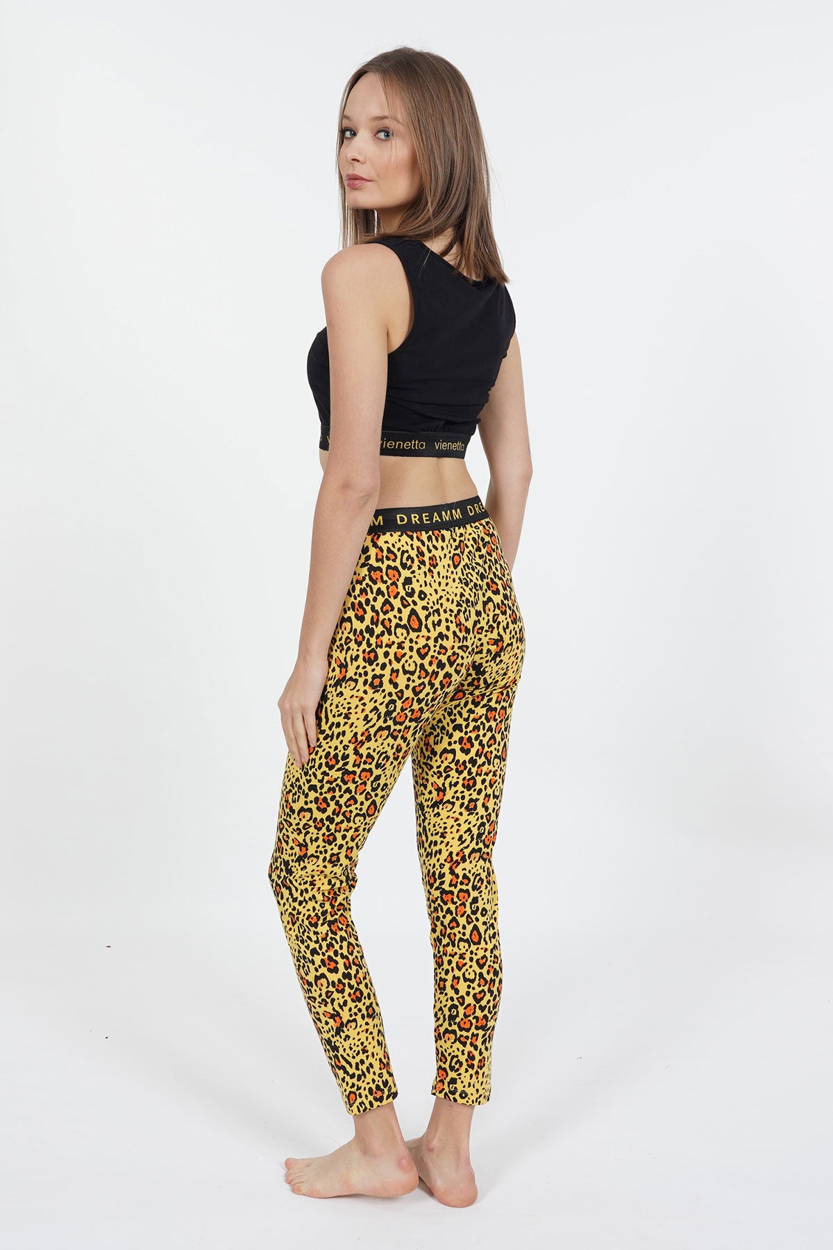 KADIN LYC SUPREM ATLET LASTIKLI KISA PACALI PIJAMA TAKIM - BLACK