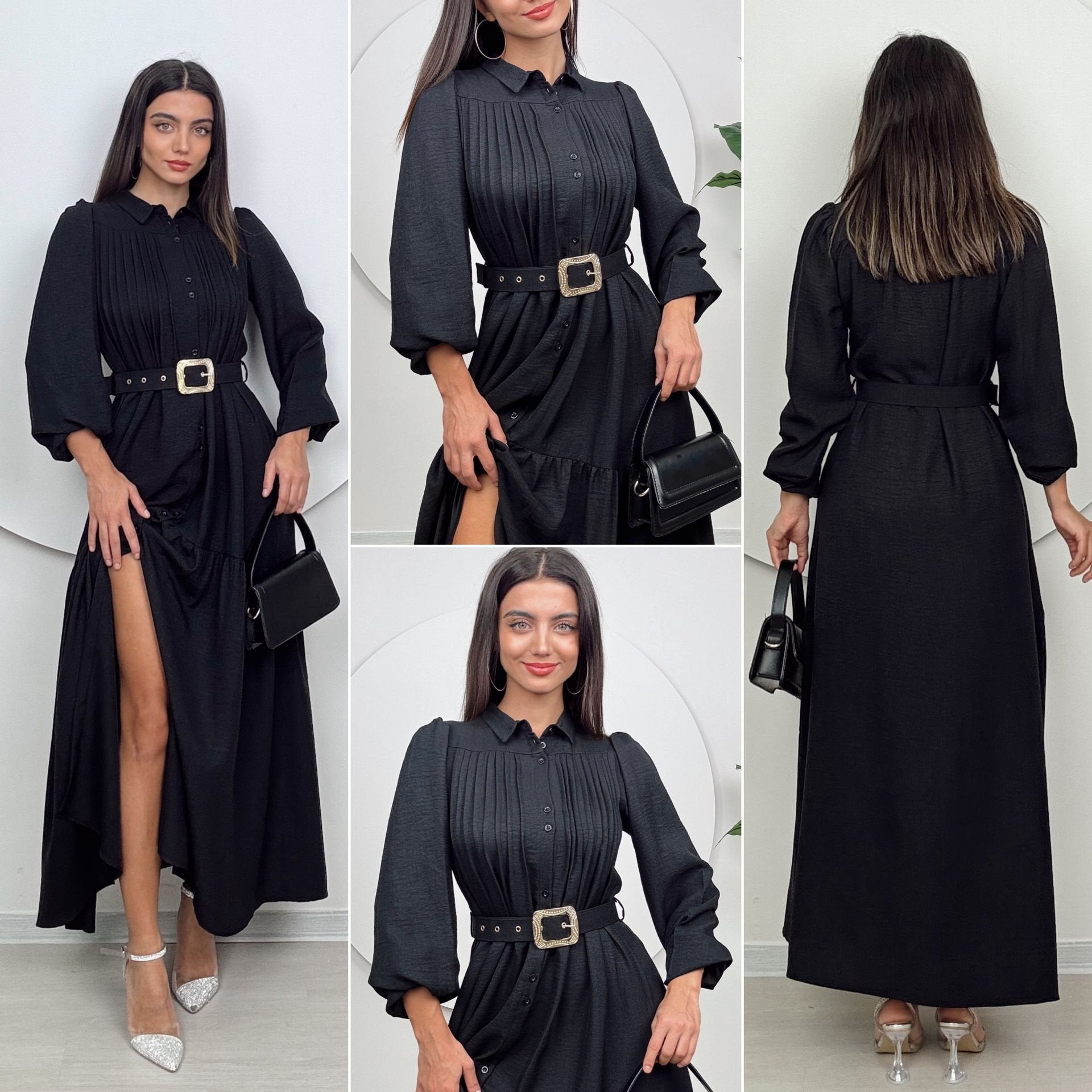 1015 NERVURLU İKİLİ  ELBİSE