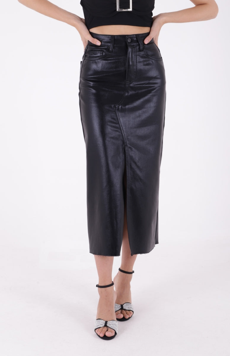 Uzun Kot Etek - Kaplama Siyah - (XS-L-6) - 2