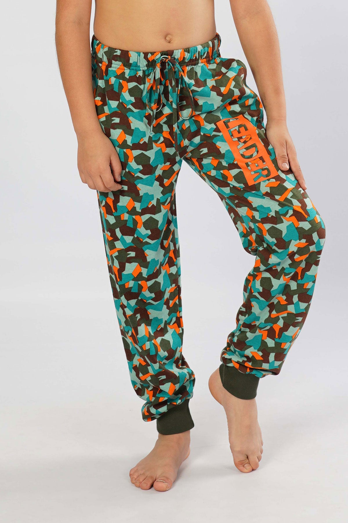 ERKEK COCUK P.SUPREM MANSETLI CEPLI TEK ALT PIJAMA - PETROL