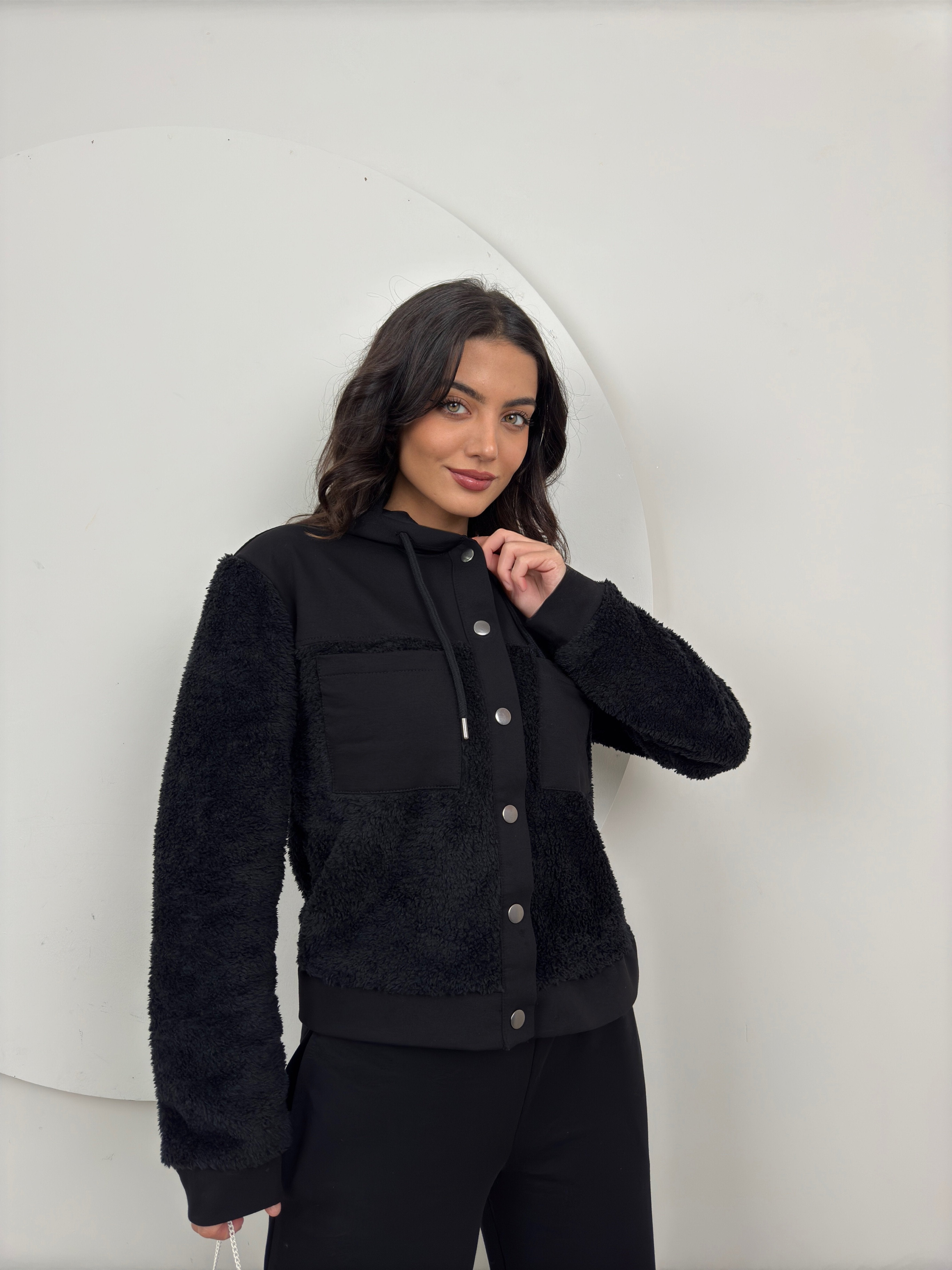 1079 PELUŞ DETAYLI EŞOFMAN TAKIM
