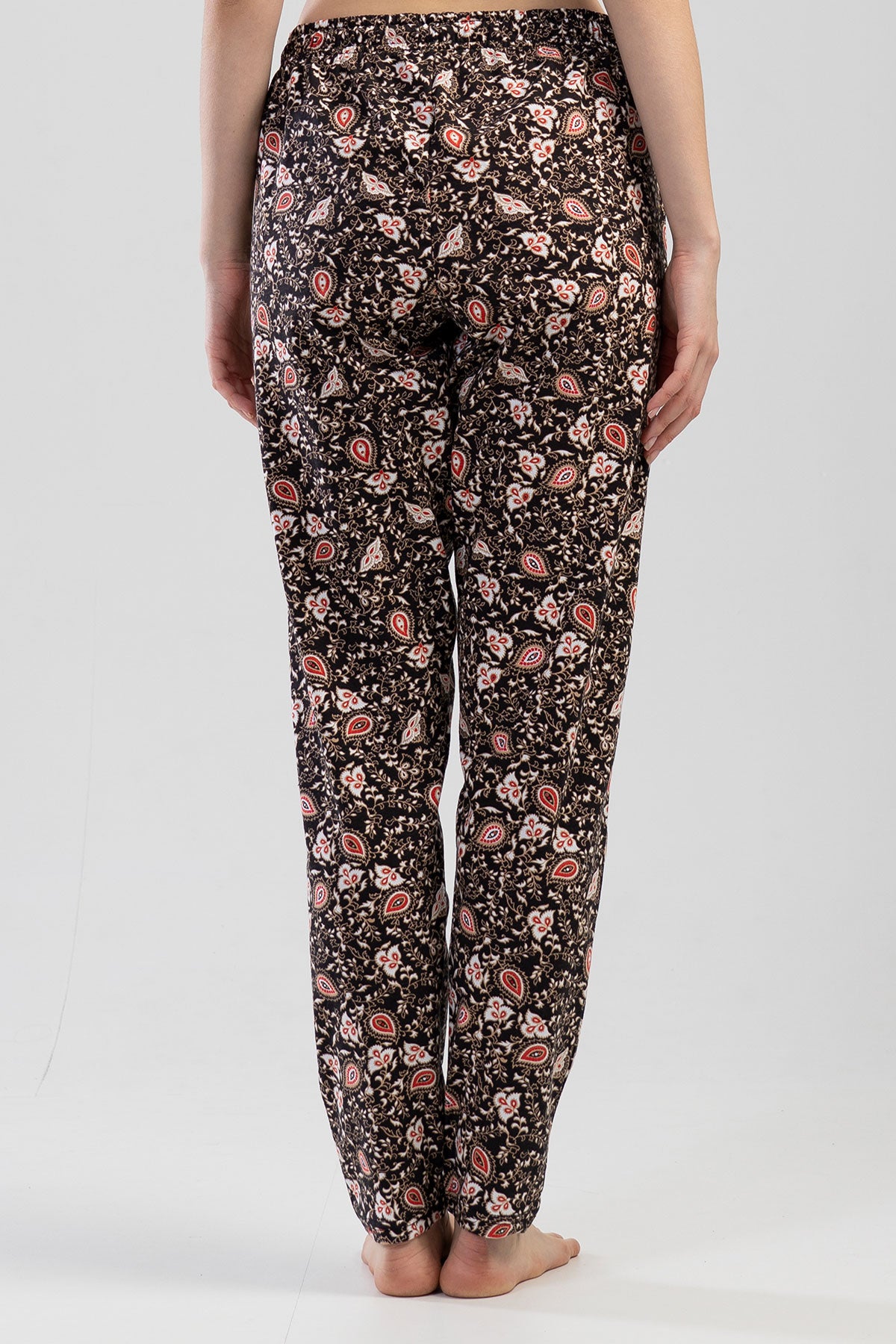 BAYAN P.SUPREM XXL CEPLI TEK ALT PIJAMA - KAHVE