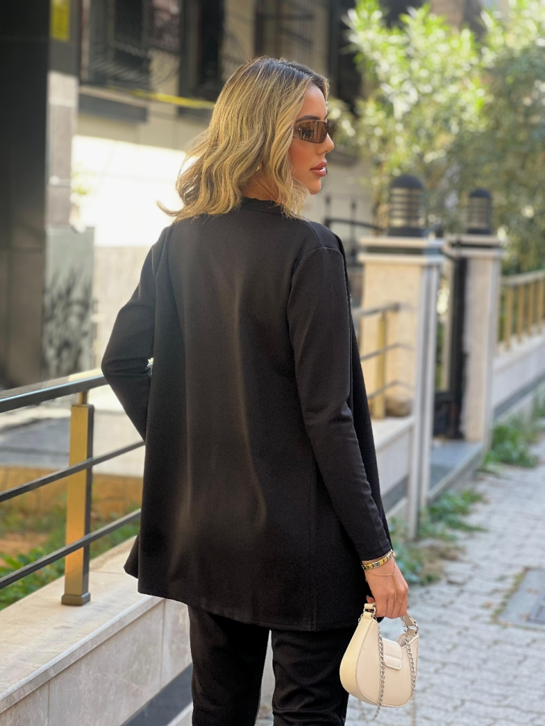 Kadın Uzun Kollu Krep üçlü Takım, 37564