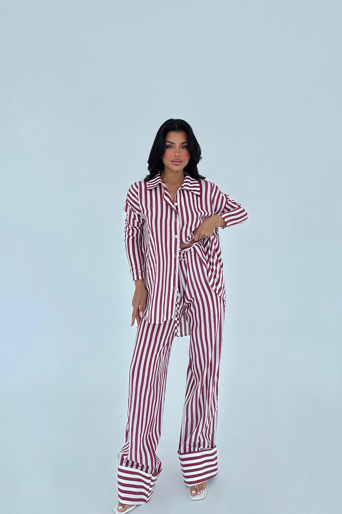 Kırmızı Pantolonlu Takım XS